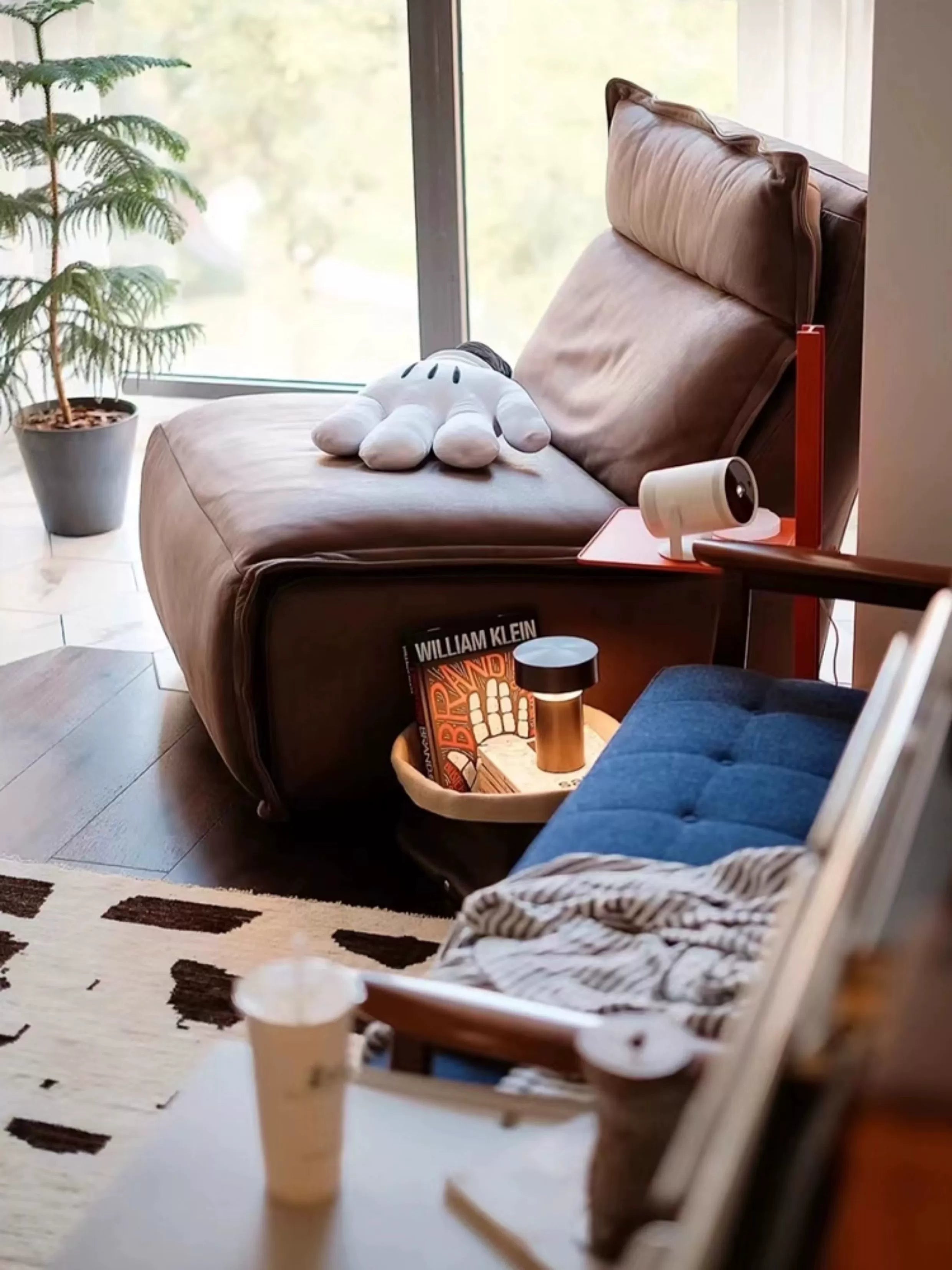 Danish designer Column mushroom bedside lamp modern minimalist usb charging wireless ambience night light