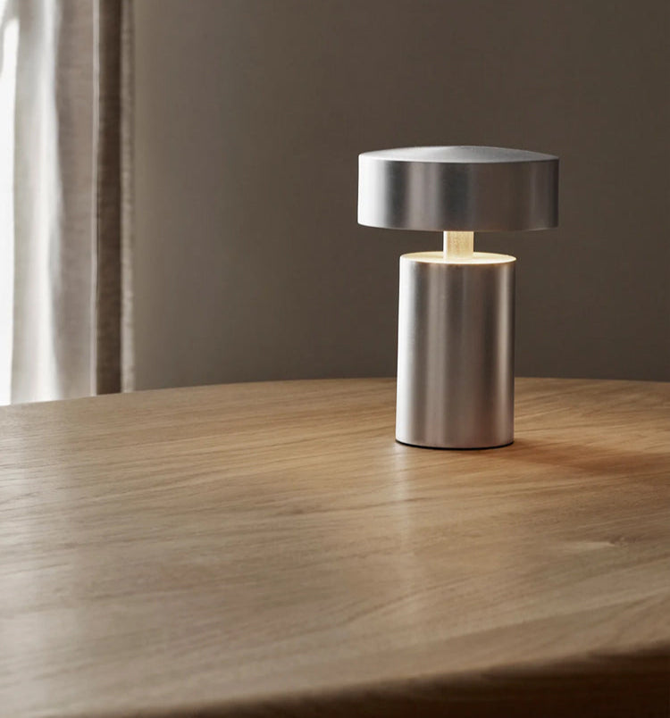 Danish designer Column mushroom bedside lamp modern minimalist usb charging wireless ambience night light