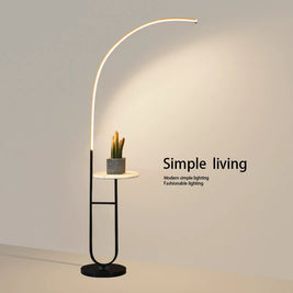 Floor lamp living room sofa side Nordic minimalist shelf bedside lamp creative designer bedroom study fishing light