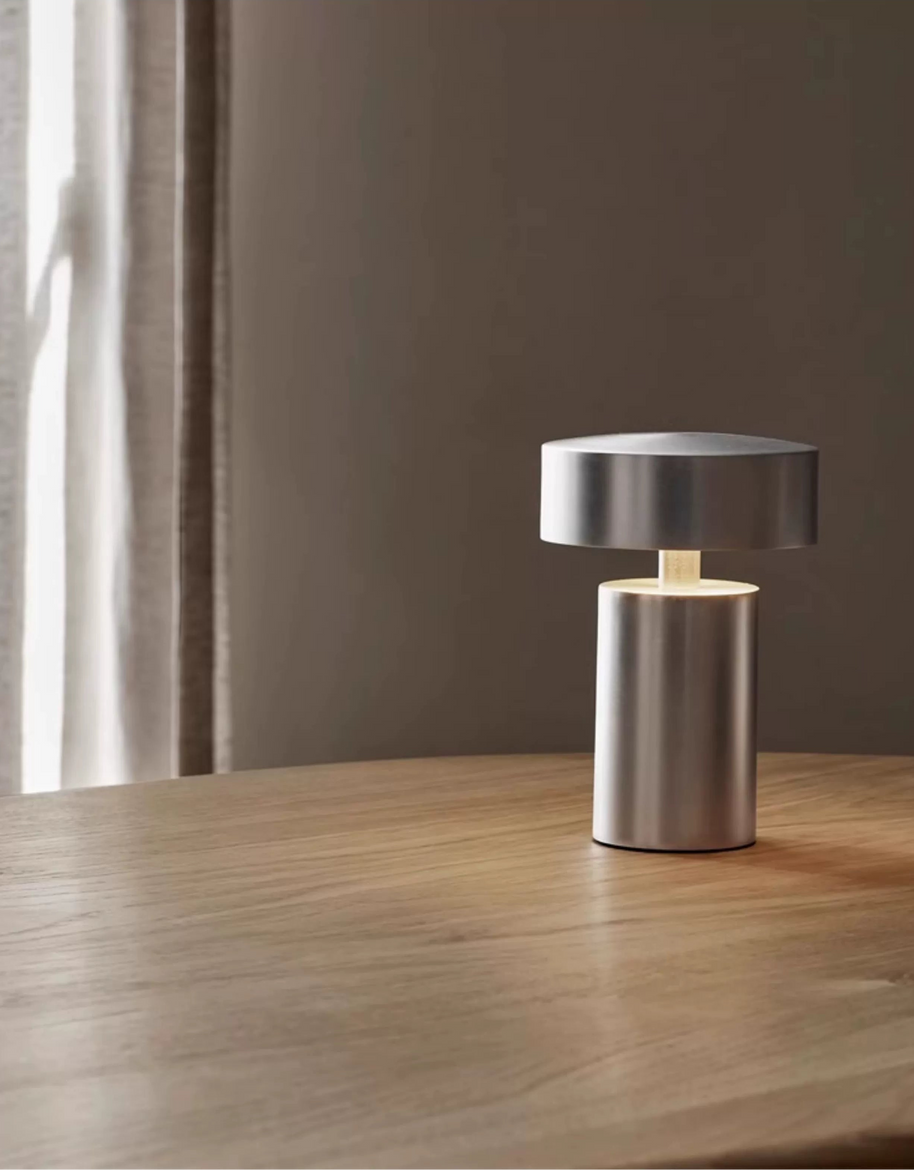 Danish designer Column mushroom bedside lamp modern minimalist usb charging wireless ambience night light